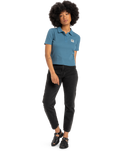 The Quiksilver Womens Collection Womens Nightcall Polo Shirt in Real Teal