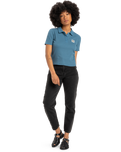 The Quiksilver Womens Collection Womens Nightcall Polo Shirt in Real Teal