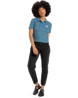The Quiksilver Womens Collection Womens Nightcall Polo Shirt in Real Teal