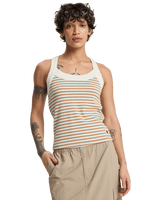 Riza Striped Vest in Tobacco Rize Stripe