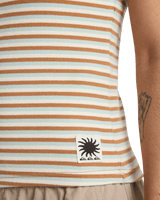 Riza Striped Vest in Tobacco Rize Stripe