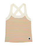 Riza Striped Vest in Tobacco Rize Stripe