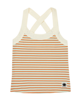 Riza Striped Vest in Tobacco Rize Stripe