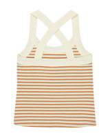 Riza Striped Vest in Tobacco Rize Stripe