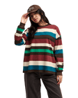 The Quiksilver Womens Sibbald Long Sleeve T-Shirt in Java Stripe