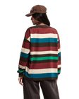 The Quiksilver Womens Sibbald Long Sleeve T-Shirt in Java Stripe