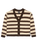 The Quiksilver  Womens Bukit Cardigan in Chocolate Brown Stripes
