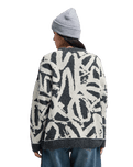 The Quiksilver Womens Headlong Jumper in Bone White Spray Can