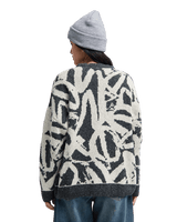 The Quiksilver Womens Headlong Jumper in Bone White Spray Can