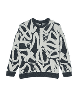 The Quiksilver Womens Headlong Jumper in Bone White Spray Can