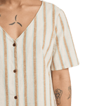 Garrison Dress in Bone White Lomas Stripe