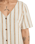 Garrison Dress in Bone White Lomas Stripe