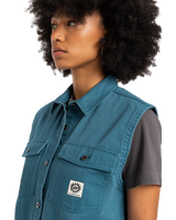 The Quiksilver Womens Collection Womens Jolk Sleeveless Shirt in Real Teal