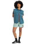 The Quiksilver Womens Collection Womens Jolk Sleeveless Shirt in Real Teal