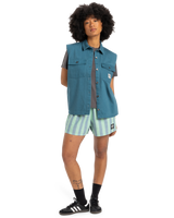 The Quiksilver Womens Collection Womens Jolk Sleeveless Shirt in Real Teal