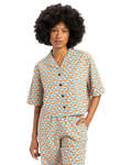 Dad Crop Fit Shirt in Brittany Blue Florever