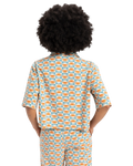 Dad Crop Fit Shirt in Brittany Blue Florever