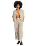 Dad Crop Fit Shirt in Brittany Blue Florever