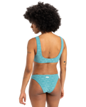 The Quiksilver Womens Collection Womens Dark Roy Bikini Top in Brittany Blue