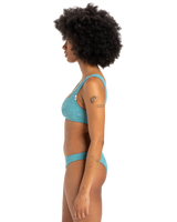 The Quiksilver Womens Collection Womens Dark Roy Bikini Top in Brittany Blue