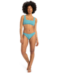 The Quiksilver Womens Collection Womens Dark Roy Bikini Top in Brittany Blue