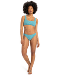 The Quiksilver Womens Collection Womens Dark Roy Bikini Top in Brittany Blue