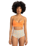 The Quiksilver Womens Collection Womens Melly Bikini Top in Coral Gold