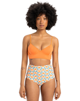 The Quiksilver Womens Collection Womens Melly Bikini Top in Coral Gold
