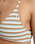 Clickity Clack Bikini Top in Tobacco Clickity Stripe