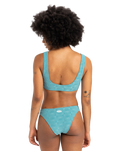 The Quiksilver Womens Collection Womens Dark Roy Cheeky Bikini Bottoms in Brittany Blue