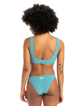 The Quiksilver Womens Collection Womens Dark Roy Cheeky Bikini Bottoms in Brittany Blue