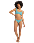 The Quiksilver Womens Collection Womens Dark Roy Cheeky Bikini Bottoms in Brittany Blue