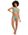 The Quiksilver Womens Collection Womens Dark Roy Cheeky Bikini Bottoms in Brittany Blue