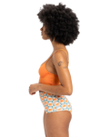The Quiksilver Womens Collection Womens Melly Hi Waist Surf Bikini Bottoms in Brittany Blue Florever