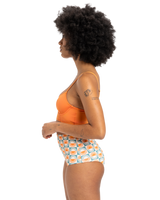 The Quiksilver Womens Collection Womens Melly Hi Waist Surf Bikini Bottoms in Brittany Blue Florever