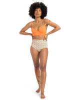 The Quiksilver Womens Collection Womens Melly Hi Waist Surf Bikini Bottoms in Brittany Blue Florever