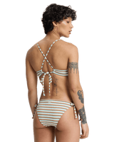 Clickity Clack Bikini Bottoms in Tobacco Clickity Stripe