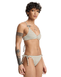 Clickity Clack Bikini Bottoms in Tobacco Clickity Stripe
