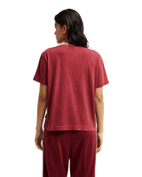 The Quiksilver Womens Essential T-Shirt in Oxblood Red