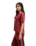 The Quiksilver Womens Essential T-Shirt in Oxblood Red