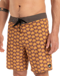 The Quiksilver Mens Surfsilk Straight Leg Boardshorts in Florever Bran