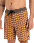 The Quiksilver Mens Surfsilk Straight Leg Boardshorts in Florever Bran