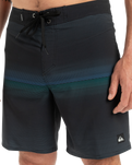 The Quiksilver Mens Surfsilk Straight Leg Boardshorts in Black Connect