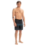 The Quiksilver Mens Surfsilk Straight Leg Boardshorts in Black Connect