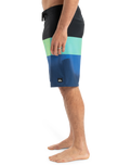The Quiksilver Mens Surfsilk Straight Leg Boardshorts in Nebulas Blue Bloomfade