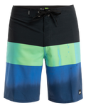 The Quiksilver Mens Surfsilk Straight Leg Boardshorts in Nebulas Blue Bloomfade
