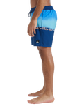 The Quiksilver Mens Everyday Half Jam Boardshorts in Nebulas Blue Wordblock