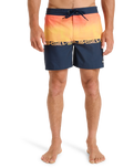 The Quiksilver Mens Everyday Half Jam Boardshorts in Fiery Coral Wordblock