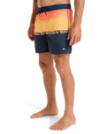 The Quiksilver Mens Everyday Half Jam Boardshorts in Fiery Coral Wordblock
