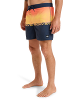 The Quiksilver Mens Everyday Half Jam Boardshorts in Fiery Coral Wordblock